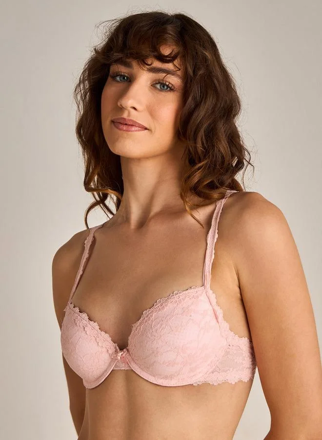 Splash FAV Lace Padded Wired Plunge Bra